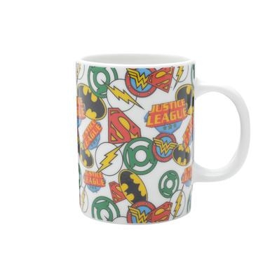 Mini Caneca Porcelana Mini Logos Liga Da Justiça Urban   Leve para sua casa essa mini caneca original da Liga Da Justiça e deixe o ambiente muito mais