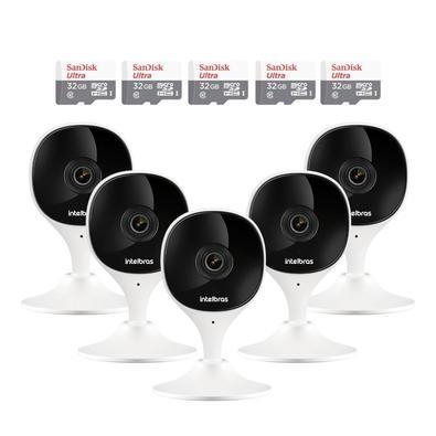 5 câmeras wi-fi imx c intelbras mibo full hd ip branca + sd 32gb ultra bem vindo a loja zalon! Envio rápido e seguro! 10 anos de experiência e tradiçã