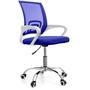 Cadeira de escritório secretária base cromada com rodinha fortt lisboa azul - csf02-aa cadeira ideal para qualquer tipo de ambienteSeja para trabalhar