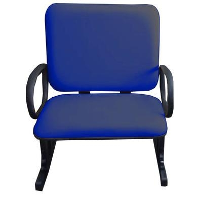 Cadeira para Obesos até 250 kg  -  Linha Obeso 250Kg – Cor: Azul Royal  - Tonalidade da Cor: Azul Royal   -  Marca: Design Office Móveis  -  Modelo: C