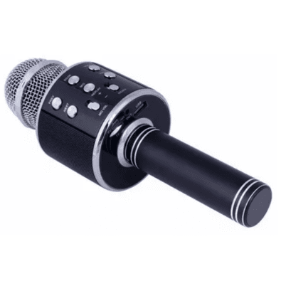 Microfone Sem Fio Karaoke Bluetooth Alto Falante Embutido UsbMuito divertido varias opções de voz, pode ser conectado no aparelho de som. microfone bl