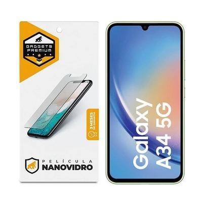 Aumente a resistência com a película para samsung galaxy a34 5g a película de nano vidro para samsung galaxy a34 5g é fabricada por um composto de pol