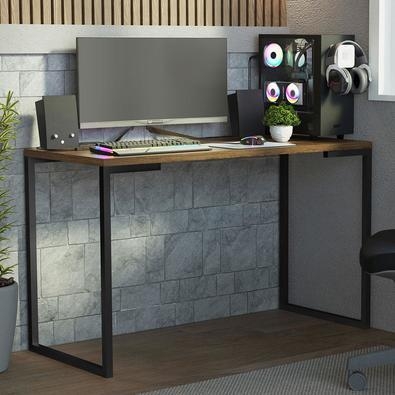 A mesa de escritório industrial da madesa é um produto de alta qualidade e design simples e minimalista. É perfeita para quem busca uma decoração mais