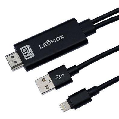 Suporte a dispositivos ios com conector relâmpago para cobrir a hdmi hd saída, e monitores de apoio, smart tv stes, computadores, projetores, e alguns