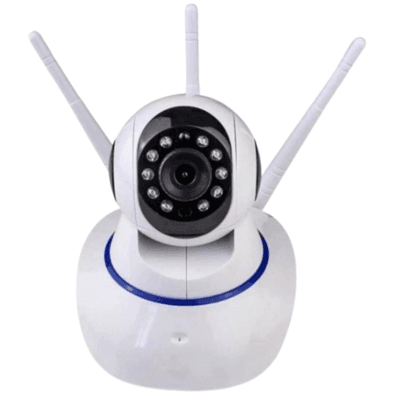 Câmera IP Sem Fio 360°, 3 Antenas, HD, Alarme, Wi-fi, Visão Noturna