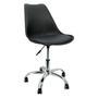 Cadeira leda office estofada base giratória cromada   modelo: office material: estrutura em polipropileno e acabamento liso. Altura: 94 cm largura: 56