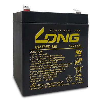 Marca: long modelo: wp5-12 especificações: tensão nominal 12v capacidade nominal 20 horas (0.25a a 10.50v) 5ah 10 horas (0.475a a 10.50v) 4.75ah 5 hor