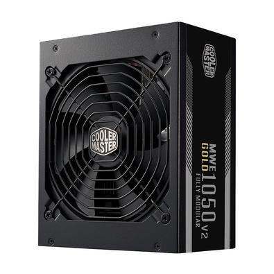 fonte cooler master mwe gold 1050 - v2 atx 3.0	eficiência 80 plus gold	capacitores japoneses de alta qualidade	ventilador silencioso de 140mm	resiliên