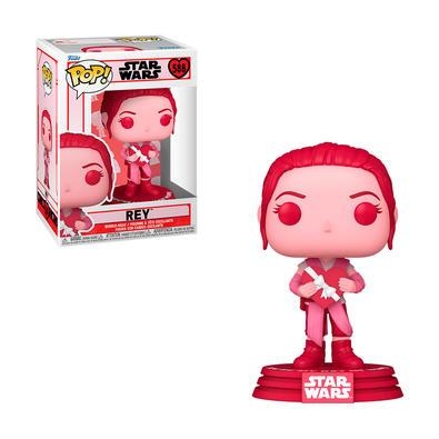 Adicione um toque de romance intergaláctico à sua coleção com o encantador boneco rey 588 especial dia dos namorados star wars - funko pop! Esta ediçã