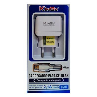 Carregador completo 2.1a para celulares com entrada micro usb v8, compatível com samsung, xiaomi, redmi, motorola, entre outros. Possui detecção autom