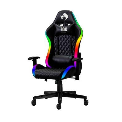 A cadeira gamer rgb fox racer iluminação led – preta é  elegante, sofisticada e moderna, ela foi desenvolvida para pessoas como você player, que procu