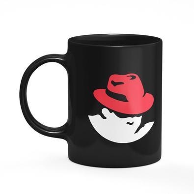 Caneca red hat linux preta conteúdo: 1 caneca  todas as nossas canecas vão dentro de uma caixinha resistente e são embaladas cuidadosamente para garan