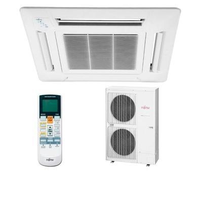 O ar-condicionado split cassete fujitsu inverter quente e frio 48000 btus proporciona um ambiente climatizado, seja residencial ou comercial, com econ