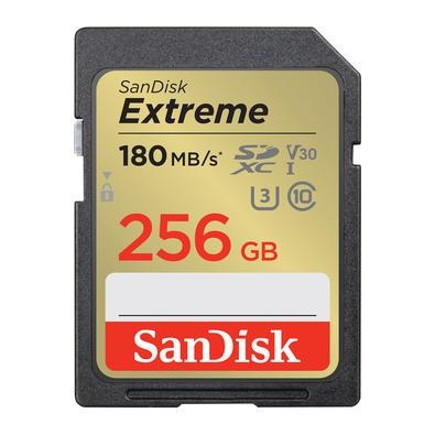 Cartão de memória sdxc sandisk 256gb cartão sd 180mbs v30   sandisk cartão de memória sdxc 256gb cartão sd extreme velocidade de leitura de até 180mbs