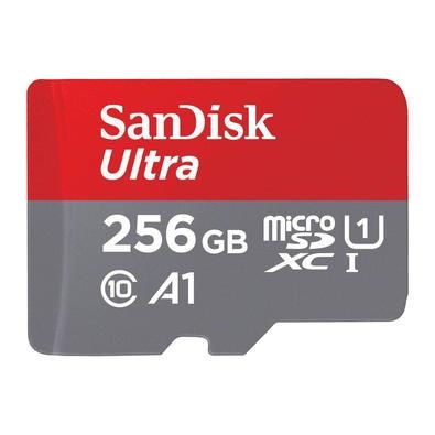 Cartão de memória micro sd sandisk 256gb micro sd ultra velocidade de leitura até 150mbs classe de velocidade padrão c10 certificação de desempenho a1