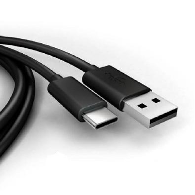 Cabo usb-a para usb-c 3a blindado 1 metro preto   carregue seu smartphone ou sincronize seus dados de forma rápida e segura com o cabo usb-a para usb-