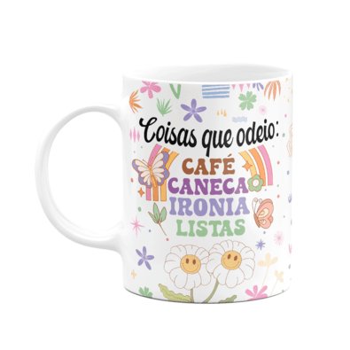 Conteúdo: 1 caneca   características: material: cerâmica capacidade: 325ml altura: 9,5cm diâmetro: 8cm cor: branca  informações adicionais: a sua cane