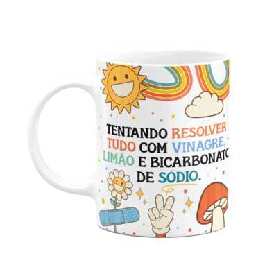 Conteúdo: 1 caneca   características: material: cerâmica capacidade: 325ml altura: 9,5cm diâmetro: 8cm cor: branca  informações adicionais: a sua cane