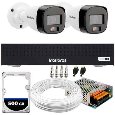 Descrição do produto  itens inclusos no kit 01 - dvr gravador de vídeo intelbras mhdx 3004-c 02 - câmeras intelbras vhd 1220 b g7 full color 01 - cabo