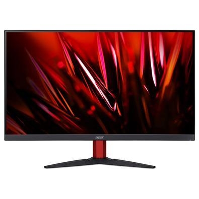 Monitor gamer acer nitro kg272, na cor preta com detalhes em vermelho, tela de 27 polegadas, taxa de atualização de 165hz, tempo de resposta de 0.5ms,