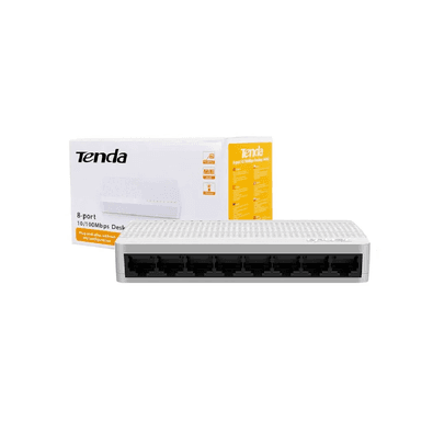 Switch ethernet 10/100mbps desktop com 8 portas s108  -  caracterã­sticas: - marca: tenda - modelo: s108v8.0   especificaã§ãµes: - indicador: 1 * indi