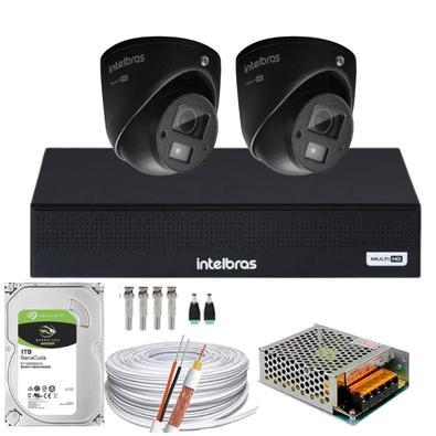 Itens inclusos no kit 01 - dvr intelbras mhdx 3004-c 4 canais full hd intelbras 01 - hd interno 1tb ( instalado no dvr) 02 - câmeras intelbras vhd 322