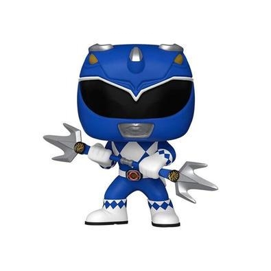 O funko pop! Blue ranger 1372 celebra o 30º aniversário dos mighty morphin power rangers. Esta figura retrata o ranger azul em sua icônica armadura, p