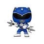 O funko pop! Blue ranger 1372 celebra o 30º aniversário dos mighty morphin power rangers. Esta figura retrata o ranger azul em sua icônica armadura, p