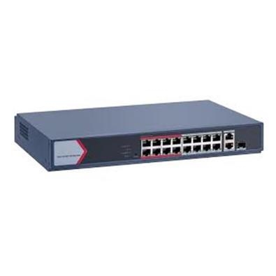 Switch poe inteligente fast ethernet de 16 portas porta poe de 16 × 10/100 mbps, 1 × combinação gigabit, 1 × porta gigabit rj45. padrão ieee 802.3at/a