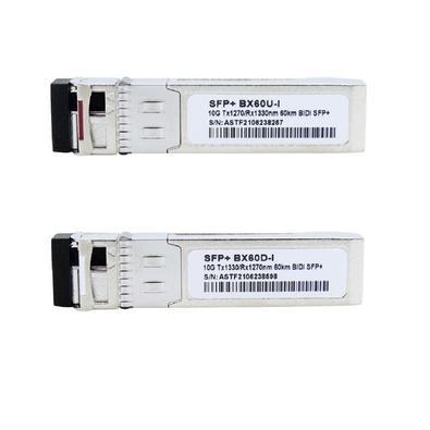 Par de módulo sfp+ 10g 60km lc bidi tx1270-rx1330nm bx60u-i  (compativel com cisco, huawei,zte,fiberhome,vsolutions,mikrotik,tp-link entre outras ) 10