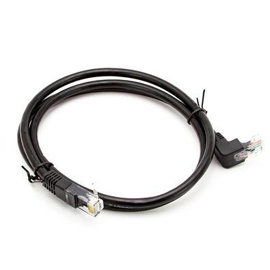 Com plugin de saída para cima em 90º graus, o cabo de rede patch cord cat6 plug 90° graus para cima é capaz de executar uma taxa de até 10 gb/s. Sua m