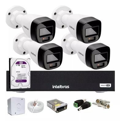 Conteúdo 01 dvr intelbras mhdx 1004-c 1080p lite de 04 canais com hd 1tb purple 04 câmeras intelbras 1120b fullcolor - hd alta definição 01 fonte 12v 