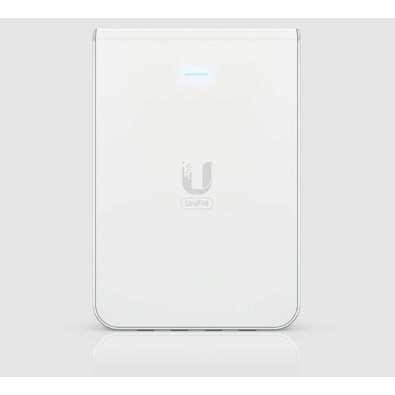 O access point ubiquiti unifi 6 para montagem em parede embarcado com switch poe. Possui suporte a wi-fi 6 (bandas 2,4 e 5 ghz), throughput agregado d