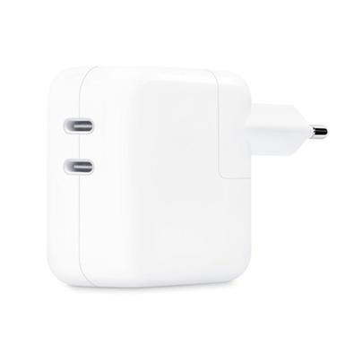 Adaptador de energia usb-c de 35w com 2 portascaracterísticastipo: adaptadorcompatibilidade: macbook, iphone, ipadconexão: usb-cportas: 02especificaçõ