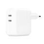 Adaptador de energia usb-c de 35w com 2 portascaracterísticastipo: adaptadorcompatibilidade: macbook, iphone, ipadconexão: usb-cportas: 02especificaçõ