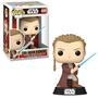 A galáxia está à beira de um conflito! Boneco funko pop! Obi-wan kenobi está buscando manter a paz sob a tutela do mestre qui-gon jinn em sua coleção!