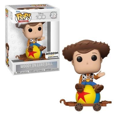 Celebre o 100º aniversário da disney com o boneco funko pop! Woody na luxo ball, enquanto ele se equilibra na icônica pixar luxo ball. Adquira este ex