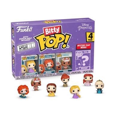 Suas princesas favoritas da disney estão disponíveis como bitty pops! Este conjunto inclui miniaturas encantadoras de rapunzel, merida, moana e uma fi