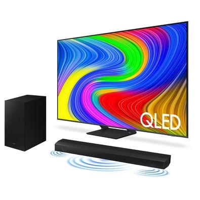 Combo smart tv 55” qled 4k 55q65d 2024 + soundbar hw-b550/zdprocessador quantum lite 4kprocessador exclusivo da samsung, que proporciona a melhor expe