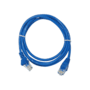 Descrição: cabo para transmissão de dados montado com plug rj45 ( cat.5e ), 04 pares trançados de fio flexível cca ( 26awg ) capa injetada na cor do c