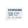 Cartão de memória samsung evo plus, microsdxc 128gb com adaptador, uhs-i, velocidade: 160 mb/sespecificações técnicasarmazenamento : 128gbformato : mi