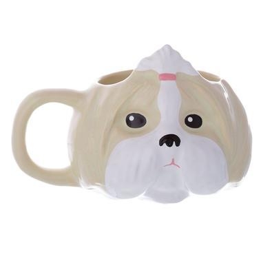 Caneca shih tzu lola 250 ml cerâmica enfeite.item para decoração e utilização. Modelo de cachorro, delicado e fofo.dimensões:comprimento: 14 cm.diâmet