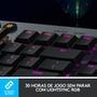 O G915 é uma nova geração de teclado mecânico para jogos sem fio com switches mecânicos de baixo perfil - GL Tactile e sem fio LIGHTSPEED de 1ms de ta