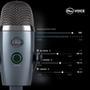 O Yeti Nano é um microfone condensador USB premium projetado para produção de podcasts, vídeos do YouTube, game streaming, chamadas pelo Skype e locuç