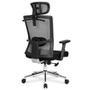 Cadeira DT3 Office Maya. Encosto com reclinação ajustável em até 130°, Mesh altamente elástico, cilindro classe 3 de 85mm, base de aço cromado com cer