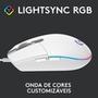 O G203 LIGHTSYNC vem pronto para jogar. Com um sensor de 8.000 DPI e cores RGB LIGHTSYNC personalizáveis. A iluminação RGB LIGHTSYNC pode ser personal