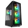 O TK4 RGB é um case ATX midi compacto que impressiona tanto por sua aparência externa quanto por seus valores internos. O painel frontal combina perfe