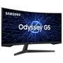 Monitor Gamer Samsung Odyssey G5 34' VA, Curvo, Wide, 165 Hz, 2K QHD, 1ms, FreeSync Premium, HDR10, HDMI/DisplayPort Cenas vívidas que te envolvem, ab