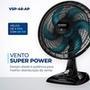 Ventilador de Mesa Mondial Super Power VSP-40-AP   Vento Super Power: Design, aliado à potência. Com 40cm de diâmetro e 6 Pás, promove maior intensida