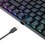 Teclado Mecânico Gamer Redragon APS, RGB, Switch Redragon Blue, ABNT2 - Low Profile - K607 RGB (PT-BLUE)